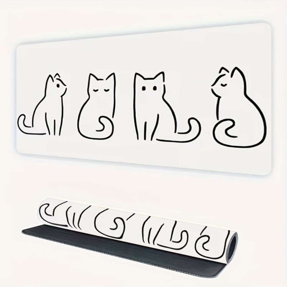 Desk Setup Designer - 독특한 고양이 디자인의 마우스 패드, 책상