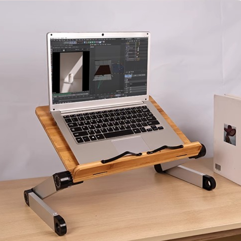 Desk Setup Books - 조절 가능한 대나무 침대 책상 접이식