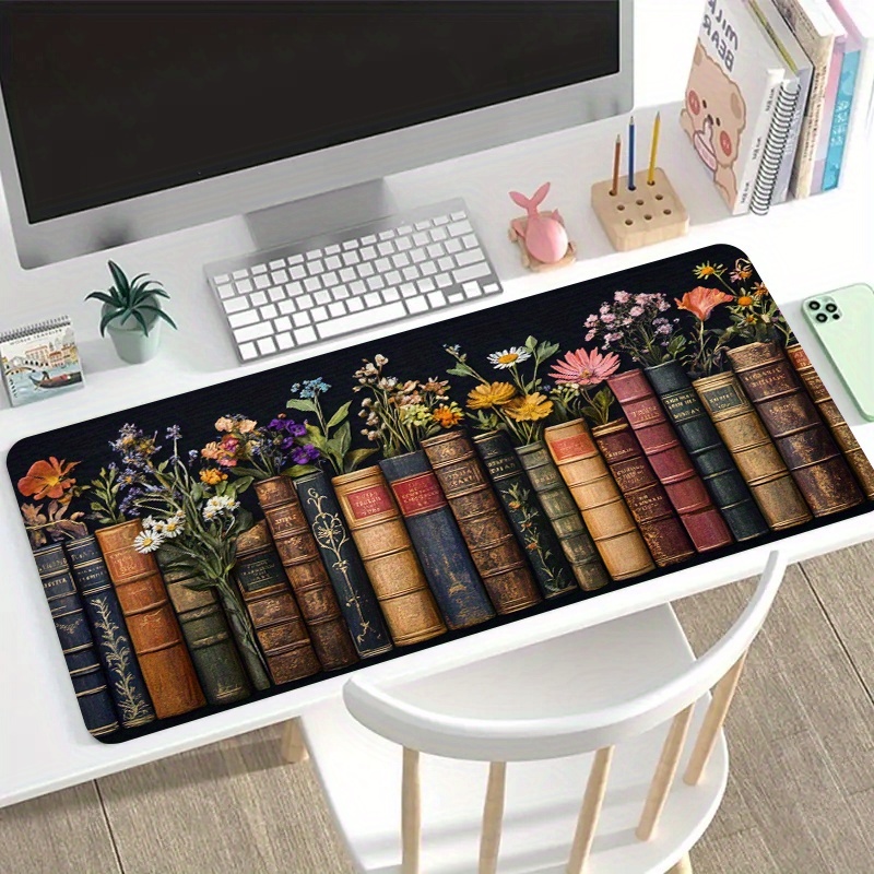 Desk Setup Books - 대형 게이밍 마우스 패드 빈티지 북스