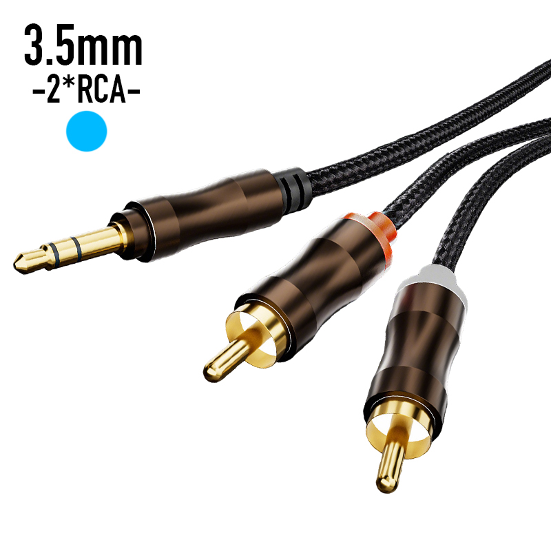 Desk Hifi Setup - RCA-3.5mm 잭 AUX 오디오 케이블 HiFi