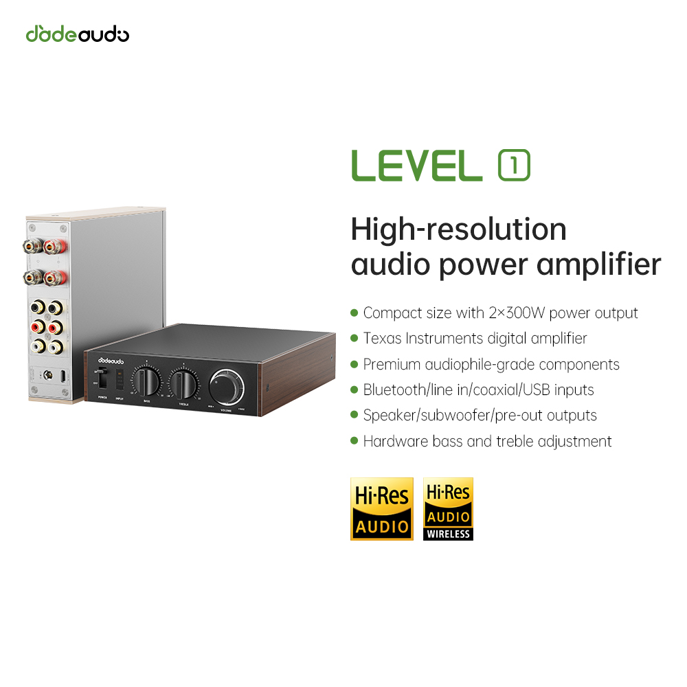 Desk Hifi Setup - JadeAudio 레벨 1 데스크탑 HiFi 블루투스