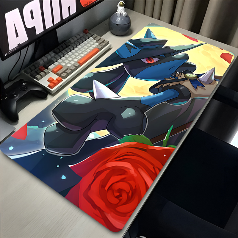 마우스 패드 멋진 애니메이션 P-포켓몬 루카리오 마우스 - Desk Setup Mat 리뷰 및 가격