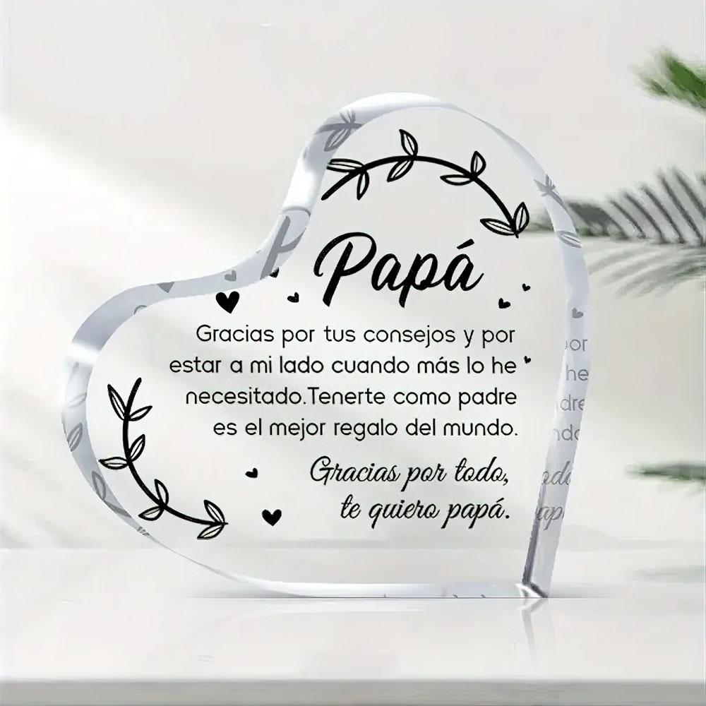 스페인 아빠 생일 선물 하트 아크릴 명판 사무실 책상  - Desk Setup Retro 리뷰 및 가격