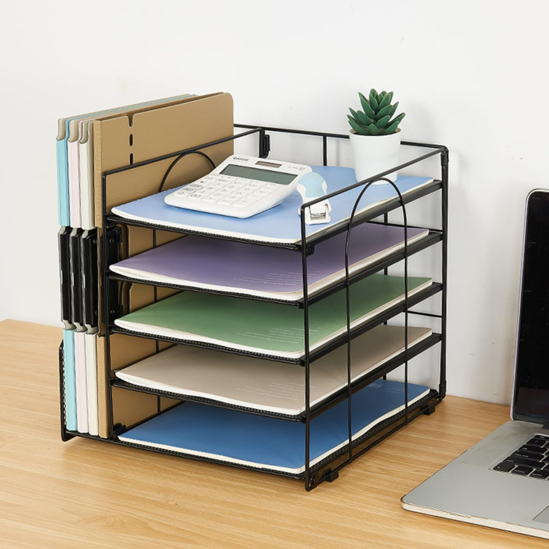 5단 종이 파일 랙 사무실 데스크탑 문서 정리함 보관함 - Desk Setup Design 리뷰 및 가격