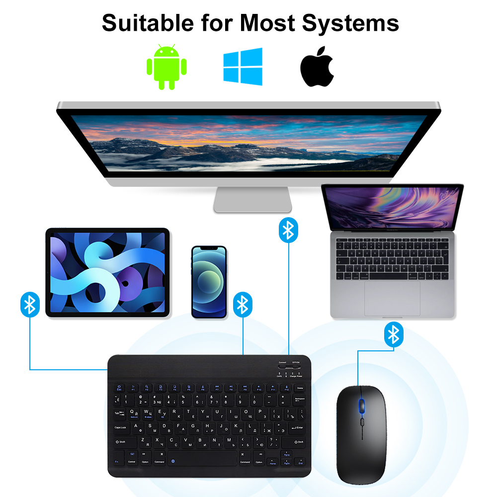 iPad 용 Bluetooth 키보드 및 마우스 Xia - Desk Setup Ipad 리뷰 및 가격