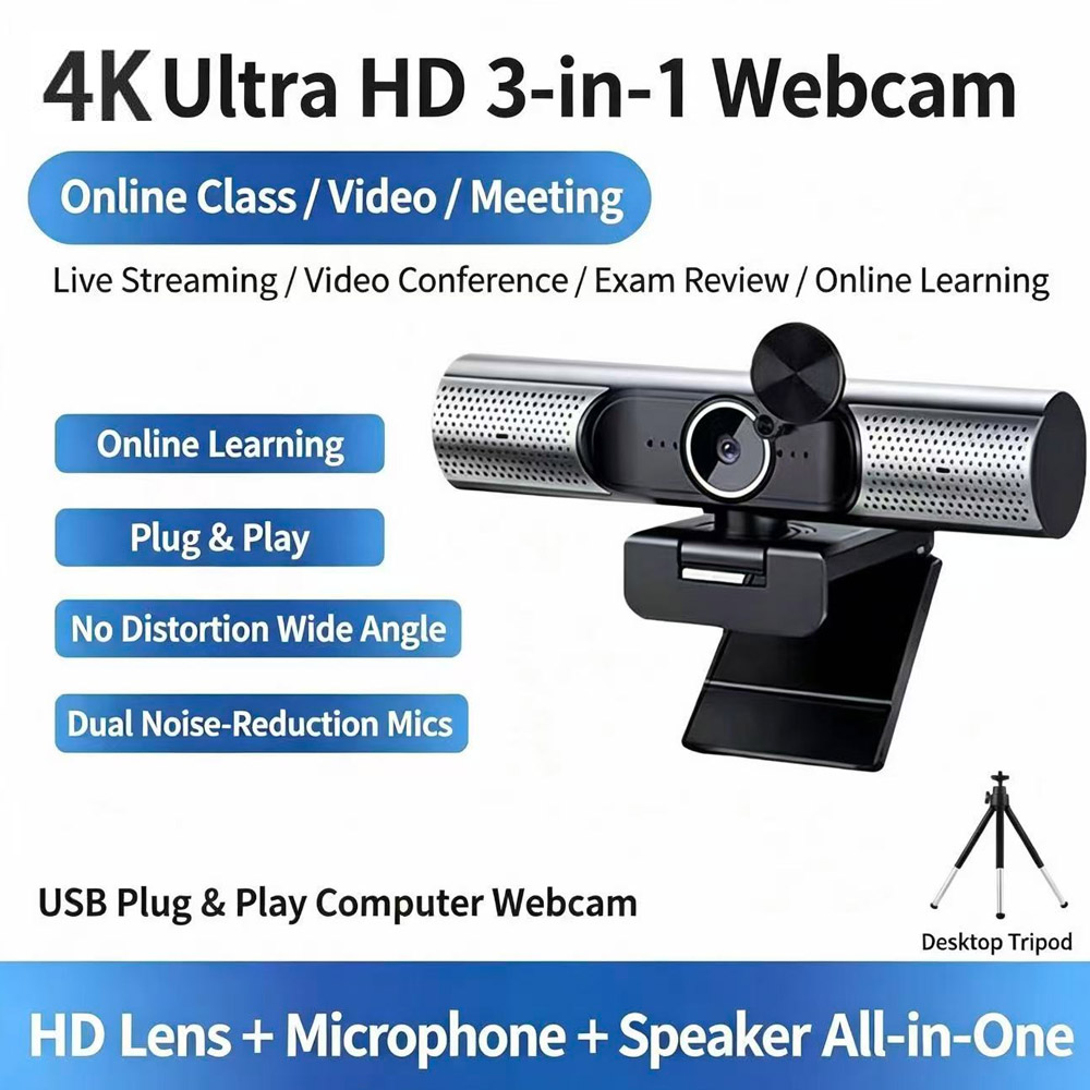 2K 1080P 30fps 자동 초점 4K 웹캠 USB - Desk Hifi Setup 리뷰 및 가격