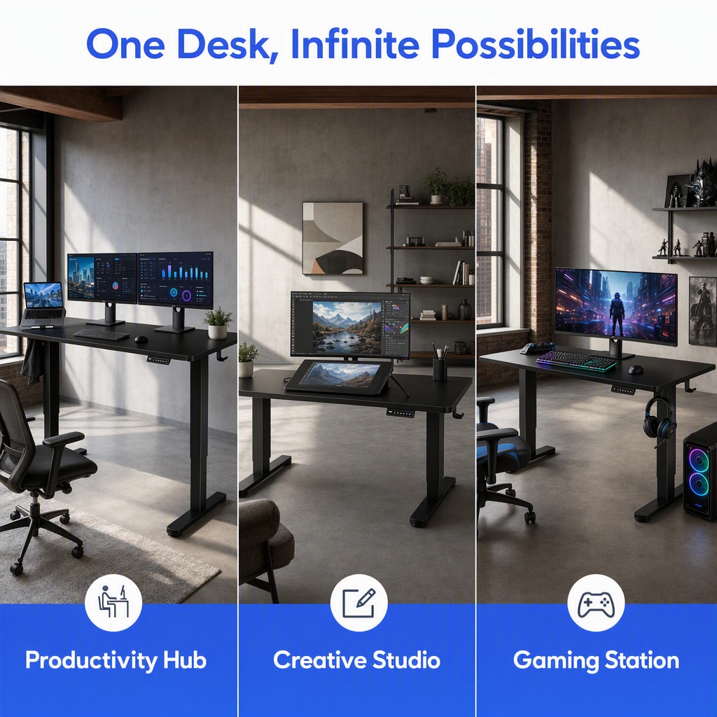 전동식 스탠딩 데스크, 일체형 데스크탑, 높이 조절 가 - Desk Setup Height 리뷰 및 가격