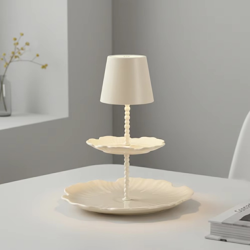 크림 화이트 세라믹 에나멜 코팅 꽃 패널 터치 디밍 E - Desk Setup Design 리뷰 및 가격