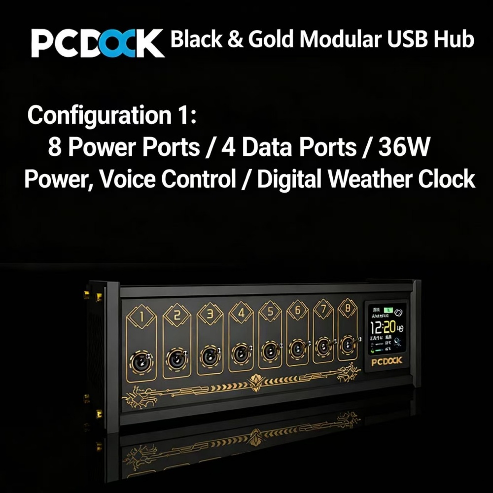PCDOCK 블록 USB 데스크탑 멀티탭 스위치 포함  - Desk Setup Designer 리뷰 및 가격