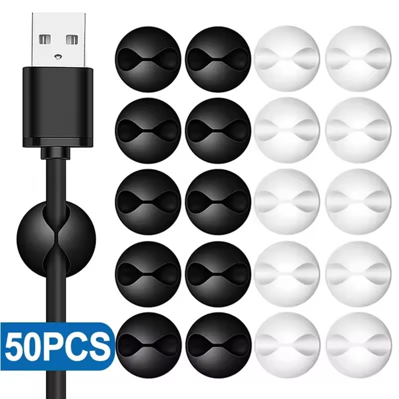 5/50Pcs 데스크탑 벽 케이블 클립 와이어 관리 자 - Desk Setup Cable Management 리뷰 및 가격