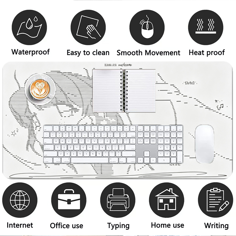 1Pcs 가죽 마우스 패드 애니메이션 엔젤 소녀 Y2k - Desk Setup Mat 리뷰 및 가격